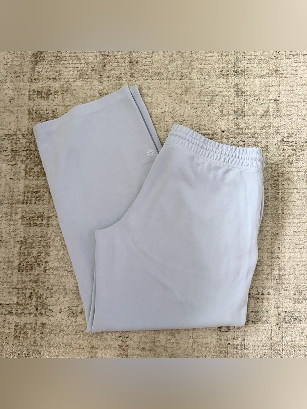 Athleta SEASOFT MID RISE STRAIGHT PANT light blue size XL